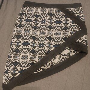 Blue and Black Tribal Skirt, Small